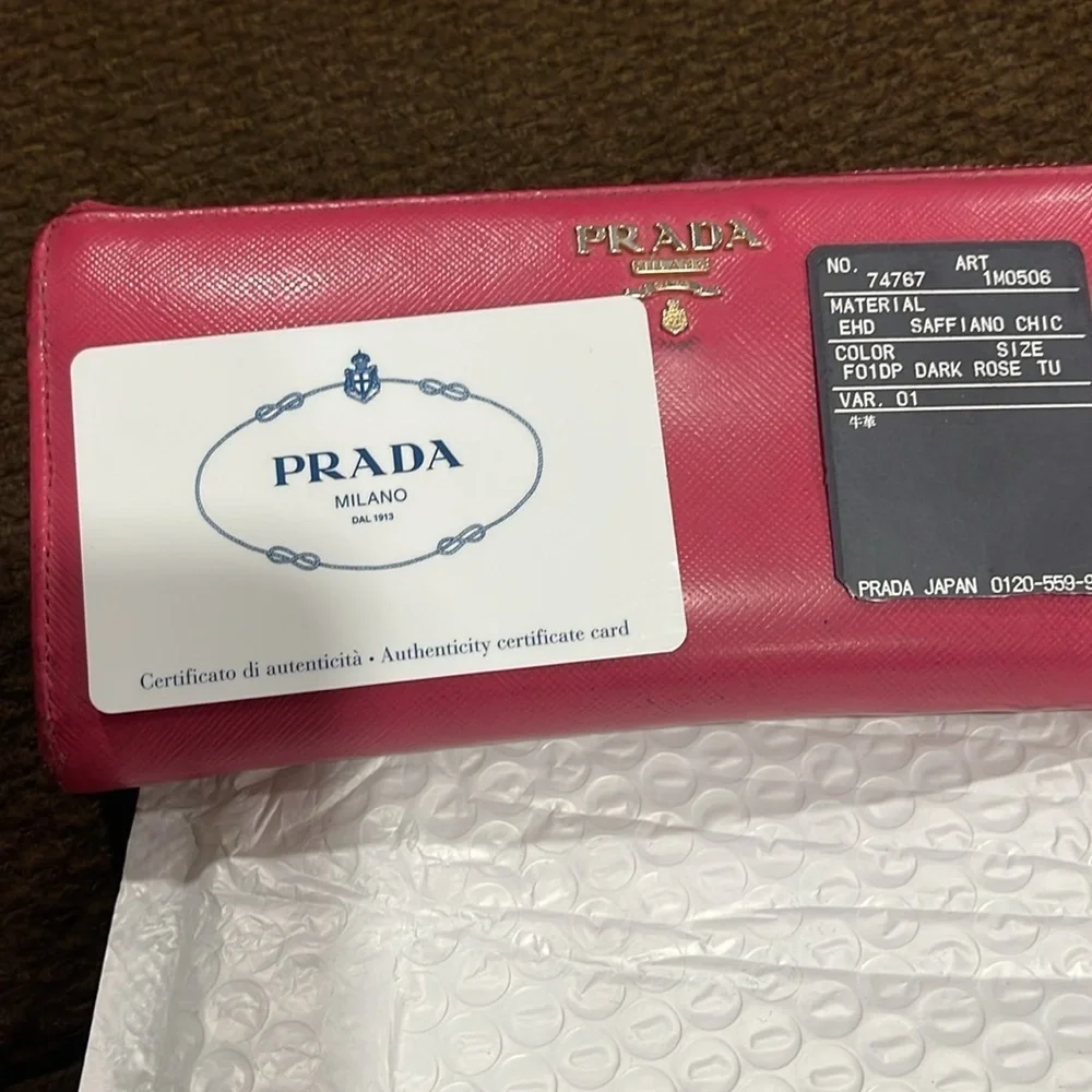 Prada Pink Women's Wallet L shape comes with COA offers are great!